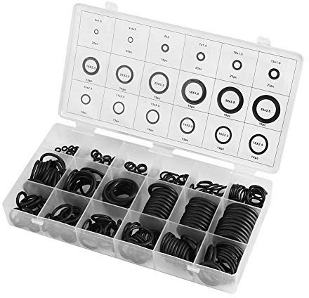 Samfox Dichtung O-Ring - 279Pcs 18 Größen Gummi-O-Ring-Dichtungen Hydraulic Plumbing Seals Sortiment Set