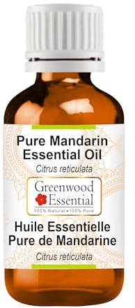 Greenwood Essential Pur Mandarin Huile Essentielle (Citrus reticulata) 100% Naturelle de qualité Thérapeutique distillée à la vapeur 30ml (1 oz)