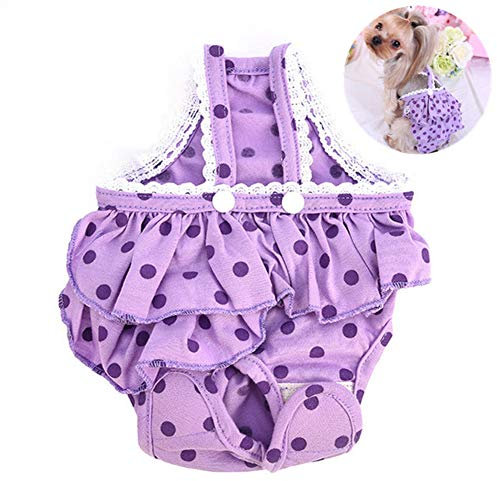 KANKOO Hundewindel Hundewindeln Für Hündinnen Hund Windeln weiblich Hundehose Hygienehosen für Hunde Hunde Periode Hosen Windeln für Hunde weiblich Purple,XL