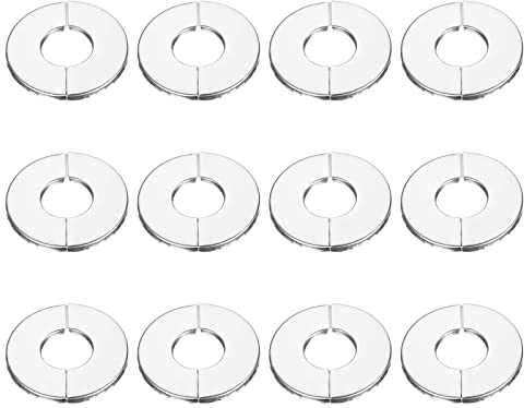 sourcing map 12 Stück Heizungsrohr, 28mm Rohrabdeckung Dekoration für Heizkörperrohre aus Edelstahl 201 Rohrverkleidung für Heizungsrohre, Heizkörper Rohrisolierung