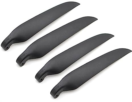 Zixmix Propeller With Screws 4PCS HY Electric Model Glider Flying Folding Paddle Dia 7-11inch Black Folding Propeller/Fit For RC Airplane Parts Silent Flight Accessory (Color : 2 pairs 9x6)