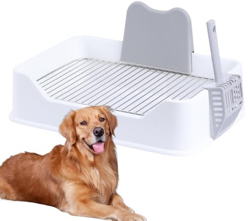 Hundetoilette, Hundetöpfchentablett | Mesh Potty Indoor-Welpentoilette,Hundetrainings-Toilettentoilette, Hundetoiletten-Töpfchentrainer mit Schutzwand
