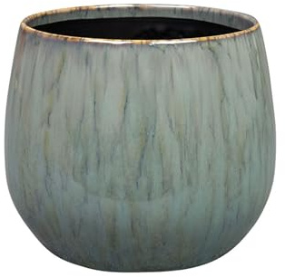 Indoor-Helden Keramik Blumentopf 15,5 cm Blau Pflanzentopf für Innen, Moderner Übertopf, Blumen Übertopf, Pflanzkübel, Keramik Pflanzgefäß