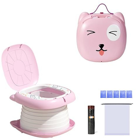 Orinal Portátil Plegable para Niños, Asiento de Inodoro Infantil Portátil, Bebé Orinal Portatil Asiento,Inodoro Portátil para Niños