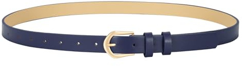 VONMELLI Damen Ledergürtel Dünner Taillegürtel für Frauen Mode Jeans Kleid Gürtel Damen mit Gold Schnalle
