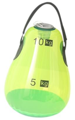 perfk Wassergefüllte Kettlebell, verstellbare Mehrzweck-Sportgewicht-Reise-Kettlebell für Heim-Fitness-Kniebeugen, Gewichtheben im Haushalt, Grün 5kg