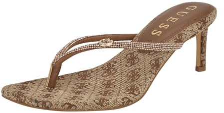 GUESS Women's Mayan Heeled Sandal, Gold 710, 8 UK