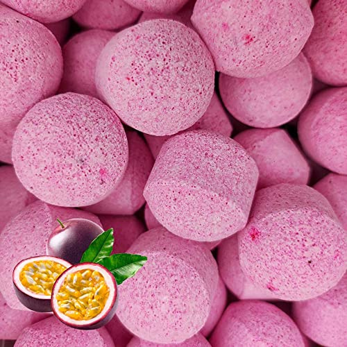 Pack Ahorro 25 Mini bombas efervescentes para manicura y pedicura - Ablandan durezas, refrescan, hidratan y relajan - Aroma: Fruta de la pasión