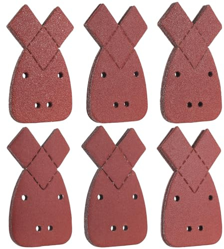 60 fogli di carta vetrata per Black e Decker Mouse, grana 40/60/80/120/180/240Mouse, fogli abrasivi in per dettagli Black e Decker Palm Sander levigatrice triangolare