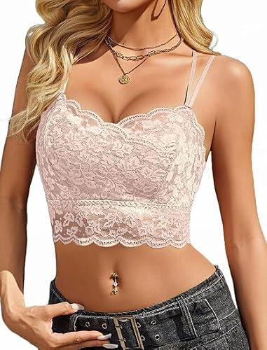 Avidlove Women's Camisole Vests Lace Sleeveless Bustier V-Neck Tank Tops | Two Shoulder Straps,V-neck, Adjustable Straps, Soft and Comfortable, Floral pattern, Sexy and Versatile