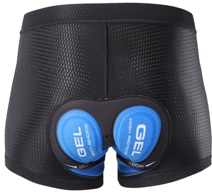 YOUCAI Short Cycliste Homme, Short VTT Rembourré Shorts Cuissard Velo Court Coussinet de siège résistant aux Chocs Cuissard Velo,Bleu,M