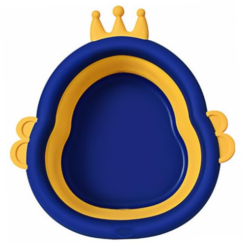 Babywaschbecken Cartoon aus Pp, Faltbar und Tragbar, Blau | Kompaktes Design, Große Kapazität, Integrierte Form, für Babys und Kinder, Leicht zu Verstauen