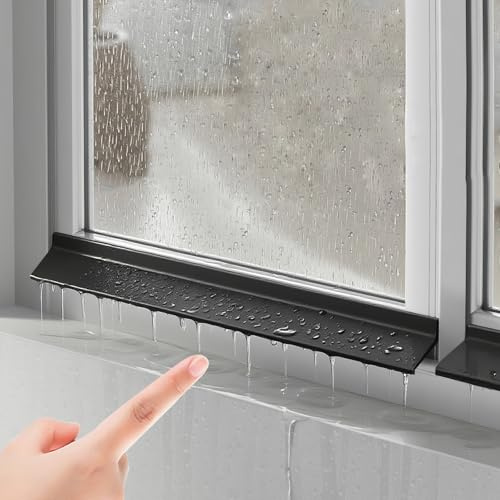 Schwarz Regenschutzleiste Aus Gummi Für Fenster Türen Biegbar, Selbstklebende Fenster-Abwehrleiste Gegen Regen, Schutz Vor Regenwasserrückstau