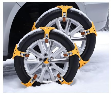 Auto-Schneeketten für VW ID.7 GTX Tourer,Verbreitertes Design,geeignet für Vereiste und Verschneite Straßen,um ein Wegrutschen der Fahrzeuge zu Verhindern, 10 Stück