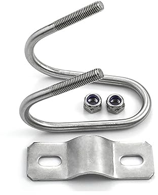 sujetadores de silla de perno en forma de u Pernos en U de acero inoxidable 304 en varios tamaños(1set M6X25X25)