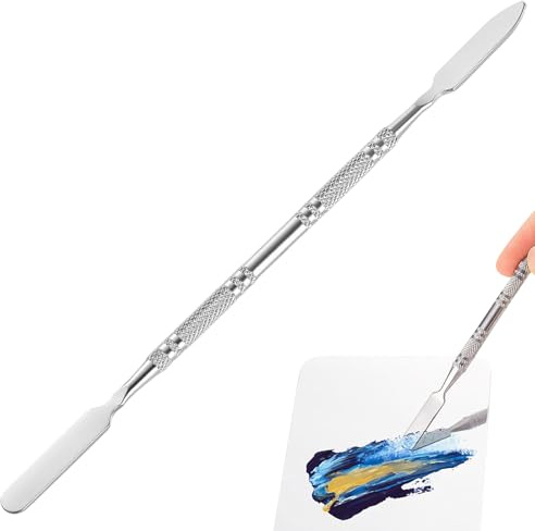 Dual-End Stainless Steel Makeup Spatula Cosmetic Scoop for Creams Masks | Durable hygienic design, avoids hand contamination, easy to clean, ideal for daily skincare and professional salon use