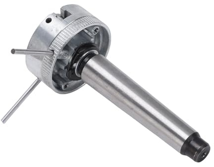 Fafeicy Portabrocas de Torno de Madera, Portabrocas de Torno Ajustable de 3 Mordazas con Eje Cónico MT2 para Carpintería, Compatible con Rosca M12x1