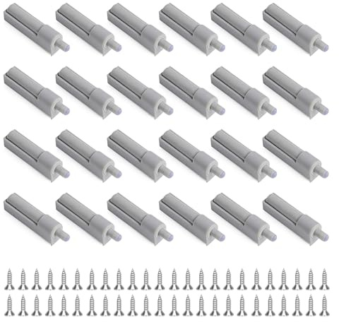 24PCS Soft Close Door Dampers, Quiet Closer Buffers Push to Open Door Catches Soft Closer Adjustable Damper for Cabinet Furniture Drawer