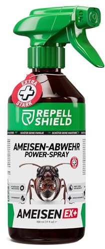 RepellShield Spray Anti Formiche per Casa e Giardino, 500 ml | Anti-Formiche Potente & Naturale - Con Geraniolo Ultra Concentrato - Protezione Duratura, Non Macchia, Senza Insetticidi