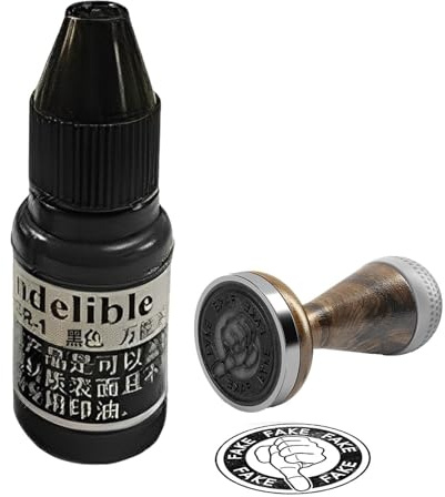 Eastuy Tinta para tampones | Tinta impermeable para sellos de goma de bajo olor Colorfast - Colorfast - y negra para sellos de goma, tampones