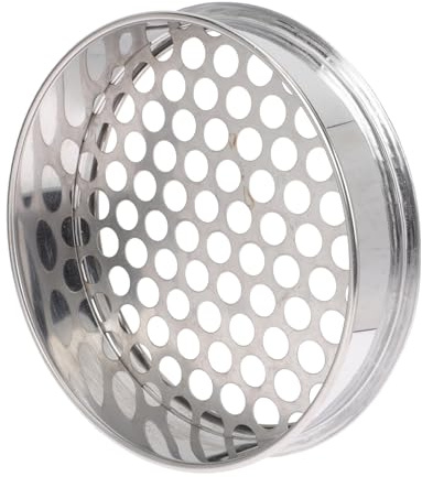 HOMSFOU Setaccio per Mirtilli in Acciaio Inox 20 Cm a Fori Rotondi 15 Mm, Setaccio di Classificazione Domestico Impilabile per Cucina, Colino Resistente e Versatile per Frutti, Perle