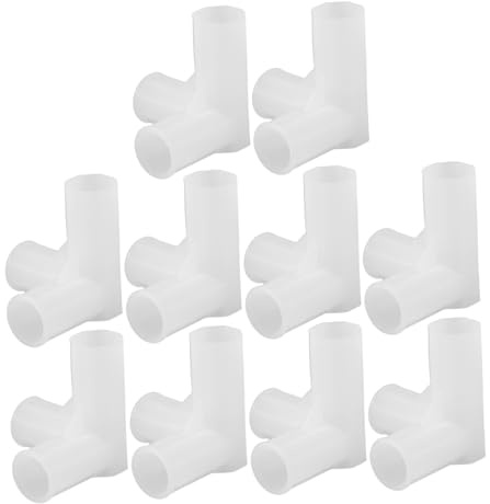 iplusmile 10 Pezzi Connettore a T in Plastica Bianco per Collegamento Guardaroba, Kit di Fissaggio Mobili Giunto a 3 Vie, Facile Installazione e Design Salvaspazio per Armadi e Dormitori