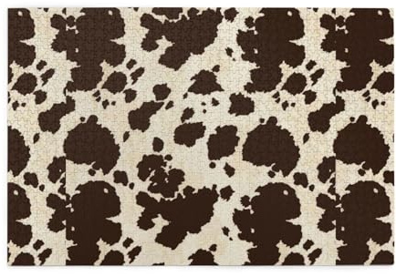 Piel de Vaca con Estampado de Vaca lechera, Rompecabezas de 1000 Piezas, Rompecabezas de Madera para Toda la Familia, decoración de Pared para Adultos y Adolescentes.