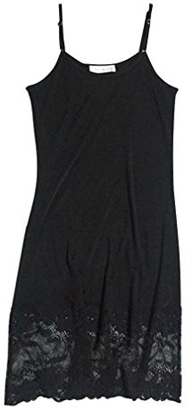 ADOO Lingerie - Damen Unterkleid - Haut Schwarz Weiß - M L XL