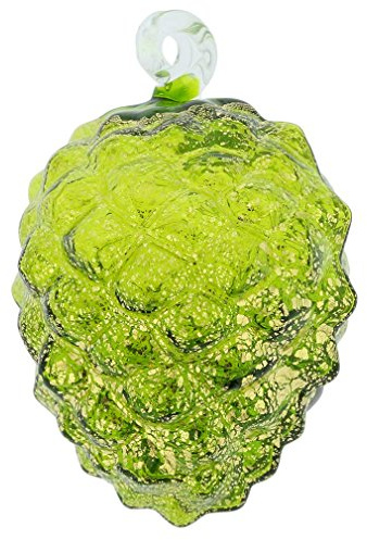 Murano Glas Tannenzapfen Christbaumkugel - grün