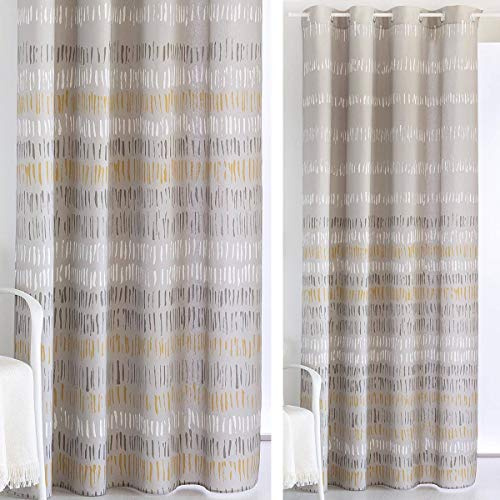 Lanovenanube - Cortina con ollaos Arona - 200x260 cm - Color Beig