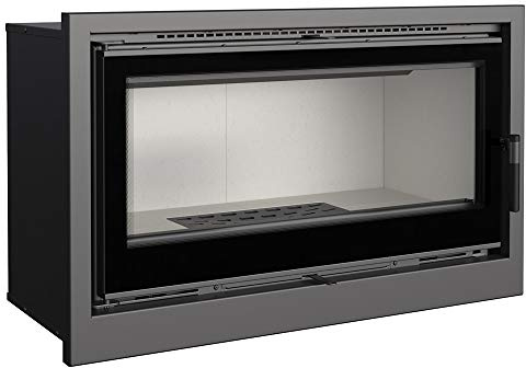 KRATKI inserto camino a legna ventilato ARKE 95, caminetti da incasso 14 kW, termocamino inserti 92 cm, Inserto camino a legna ventilato e canalizzabile, Resa 75%