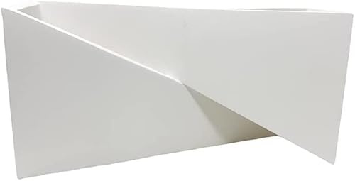 Generico PORTALAMPADA APPLIQUE DA PARETE IN GESSO VERNICIABILE RETTANGOLARE CON DOPPIA EMISSIONE LUMINOSA UP/DOWN LAMPADA CONTEMPORANEA CON 2 LAMPADE ATTACCO G9