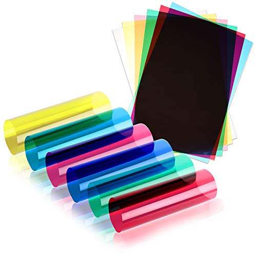 Acetate Sheets A5 OHP Sheet Colour Acetate Clear Film Plastic Light Filter Gel Reading Aid Red, Yellow, Blue, Pink, Green, Clear Thick 100 Micron Reading Aid A5 Size - Assorted Colour - 60 Sheets)