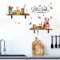 Pegatinas de Pared Cocina,3D Vinilos de cocina con Decorativos Frases Letras,Vajilla de cocina,Mariposa para Pared Comedor Restaurante Tienda Decor