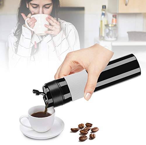Qiilu mini cafetière de voyage 350 Ml Portable Presse À Café BOUTEILLE Thé Cafetière Tasse À Eau Potable pour Voyager Noir Portable Presse Française Français Pr VOYAGE CAFÉ PRESSION BOUTEILLE
