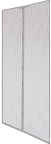 bricoleva.it Zanzariera Magnetica Regolabile per Finestre e Porte - Zanzariera Attacca & Stacca 140 x 250 cm - Altezza e Larghezza Regolabili - Lavabile e Facile da Installare (Grigia)