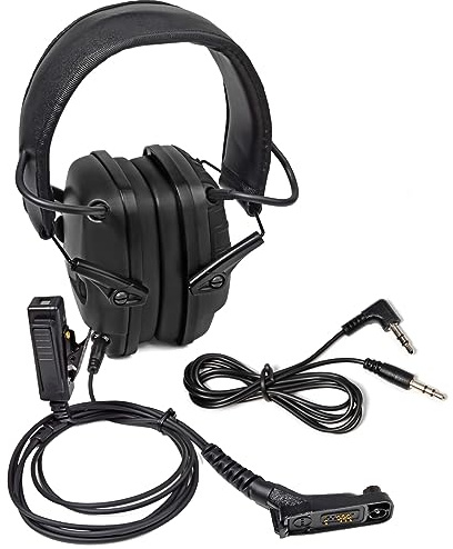 HYS Geräuschunterdrückung Overhead-Ohrhörer Funkkopfhörer Kompatibel für Motorola DP4400 DP4401 DP4600 DP4800 DP4801 Walkie Talkie