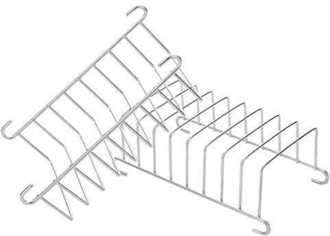 BESTonZON Support à Toast Grille à Pain 2 Pièces Porte-Toast en Acier Inoxydable 8 Fentes Accessoire Cuisine pour Stockage et du Pain Convient à la Maison Boulangerie Fête Camping