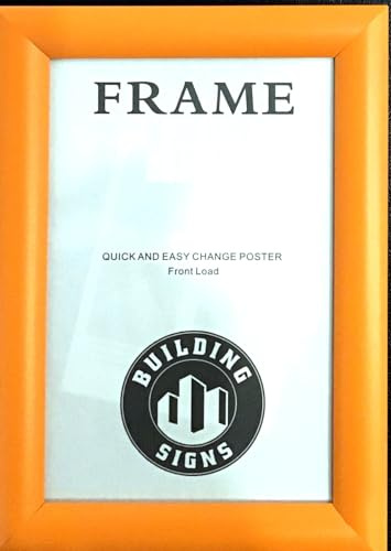 Orange Poster Frame 5.5x8.5 Inches, snap frame 5.5x8.5, Outdoor Poster Display Unit (Aluminium)