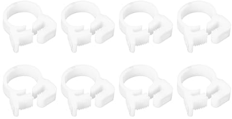 sourcing map Doppelt greifende Nylon-Schlauchschellen, 8 Stück 12,3-13,5 mm verstellbare doppelt greifende Kunststoff-Schlauchschelle für Kraftstoffleitungen und Sanitärinstallationen