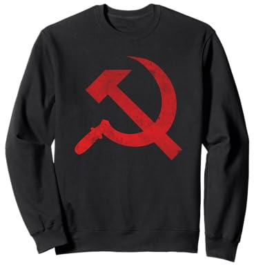 Bandiera vintage CCCP URSS con falce e guerriglia sovietica Felpa