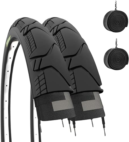 ECOVELO 2 neumáticos 700 x 45c Par de Cubiertas, Adultos Unisex, Negro