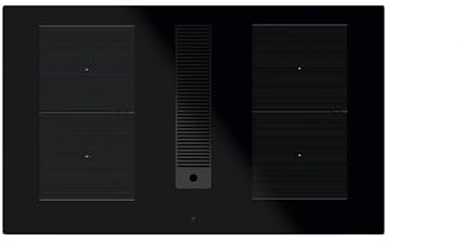 Whirlpool WVHF83BB - Piano cottura da 83 cm con cappa, 4 Fuochi, 83x51 cm, Nero