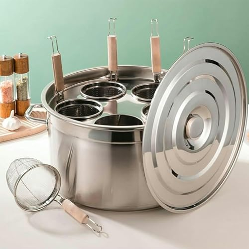 Generic Pentole per Noodle Pot, Stockpots Cuoci Pasta Resistente, Set Multi-Pentole in Acciaio Inossidabile con Inserti Piani Cottura Scolapasta per Cucina Domestica Ristorante Commerciale, Pentole