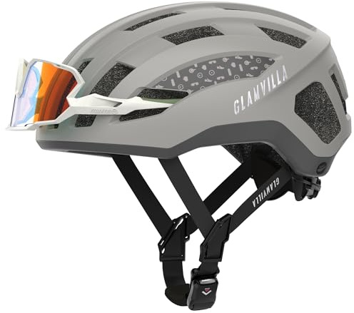 GLAMVILLA Rennradhelm für Damen und Herren City Trekking Fahrradhelm Professioneller Wettkampf Ultra Leichter belüfteter Fahrradhelm mit Magnetschnalle zum Platzieren von Brillen
