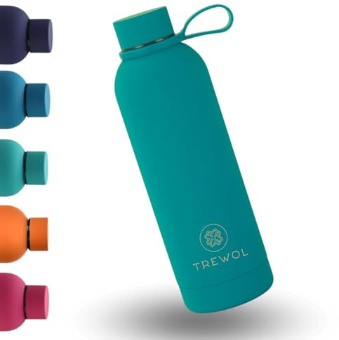 TREWOL Gourde Isotherme 750ml – Bouteille Acier Inoxydable Étanche | Garde l’Eau Froide Longtemps | Idéale pour Randonnée, Été & Quotidien (Vert)