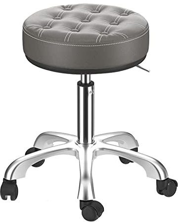 YFWOKSL Behandlungshocker, Bequeme Barhocker, Moderner Drehhocker, Rollbarer Barstuhl, Runder Drehsitz, Lift, Verstellbarer Rollbarer Barhocker, Klassischer Hocker mit Drehbaren Rädern, Erweitert