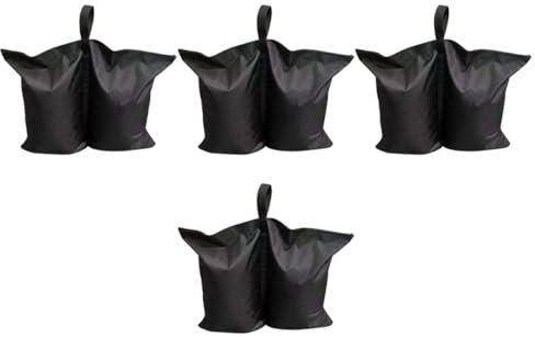 Happyyami 4pcs Sandbag Weight Bags for Tents and Umbrellas Weatherproof Outdoor Canopy Stabilizers for Camping Picnics and Events Easy to Fill Black
