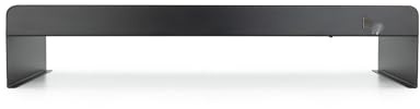 Brightium Support élévateur pour écrans avec 3 Ports USB, Couleur Noire, idéal pour améliorer l'ergonomie et libérer de l'espace dans Le Bureau.