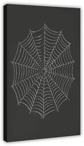 Spooky Spinnennetz-Leinwand-Poster, Wandkunstdruck, Bild, Gemälde, 40 x 60 cm